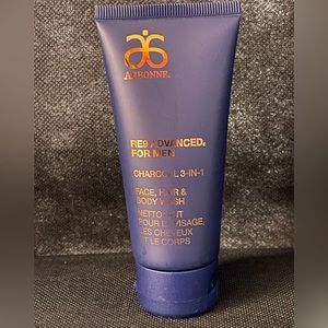 New Arbonne RE9 Advanced for Men~Charcoal 3-in-1~Face Hair, & Body Wash~Travel